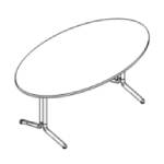 Small Oval Shaped Meeting Table (6,8 Person)