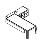 Desk with Modesty Panel (D600 Credenza Unit)