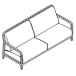 L2130 x D830 x H880 (Three Seater)