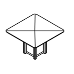 Square Shape Table (4 Persons)