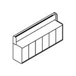 L2850x D500 x H1340 (With 6 Doors and Back Panel)