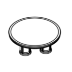 Round Shape Table (12 Persons - withThree Legs)