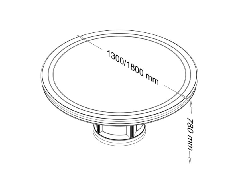 Allyson 1 – Classic Round and Rectangular Shaped Meeting Table Size img