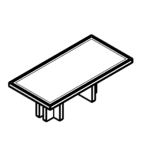 Medium Rectangular Shape Table (8 Persons - Wood Finish)