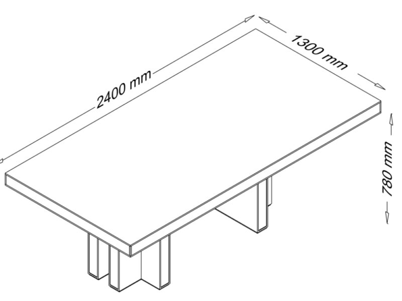 Belle 1 – Classic Square and Rectangular Meeting Table Size img