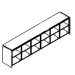 L2485 x D450 H766 (6 Low Cabinet without Doors)