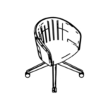 L550 x D625 x H750-810 (Wood Finish Base with 4 Castors)