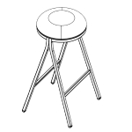 Bar Stool (L455 x D431 x H812 mm)