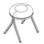 Law Stool (L421 x D379 x H483 mm)