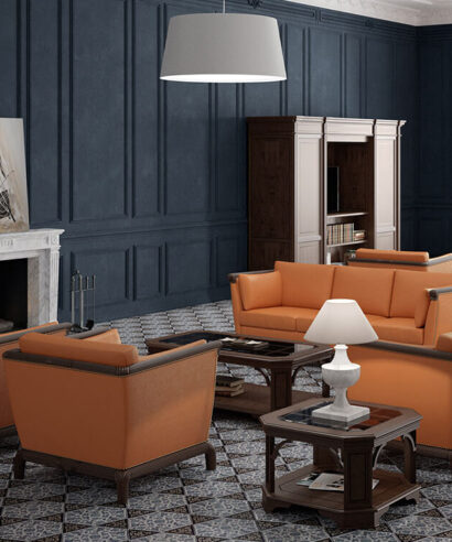 Esteban 1 -  Classic One, Two And Three Seater Sofa With Curved Wood Finish Legs