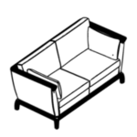 L1580 x D850 x H740 (Two Seater)