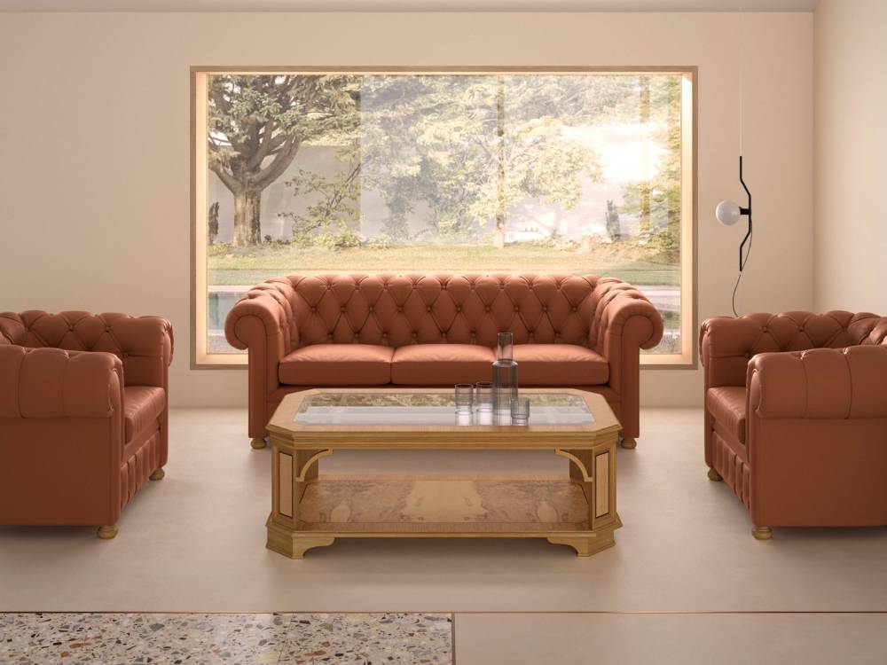 Esteban - Classic One, Two And Three Seater Tufted Upholstery Sofa main img