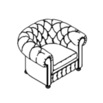 L1050 x D850 x H750 (One Seater)