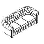 L2100 x D850 x H750 (Three Seater)