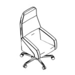L600 x D680 x H1210/1310 ( High Back With Chrome 5 Wheels )
