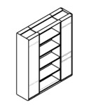 L2385 x D500 x H2255 (With Closed Centeral Doors)