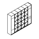 L2850 x D500 x H2255 (With Open Centeral Doors)