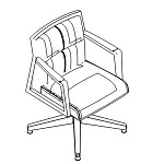 L550 x D600 x H900 ( Low Back With Wood Base 4 Gliders )