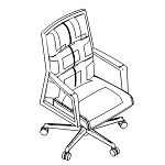 L560 x D610 x H1030-1130 ( Medium Back With Chrome Base 5 Wheels )