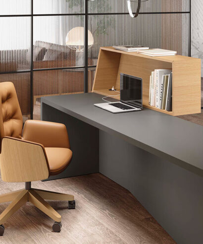 Naira - Reception Desk With Overhang Panel and Ambient Lighting LED 01 img