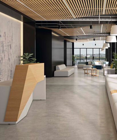 Naira - Reception Desk With Overhang Panel and Ambient Lighting LED 02 img