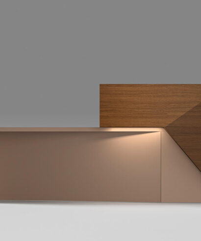 Naira - Reception Desk With Overhang Panel and Ambient Lighting LED 04 img