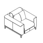 L920 x D1030 x H800 (One Seater)
