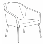 L590 x D640 x H810 (For Leg Arm Chair)
