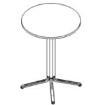 Round Shaped High Meeting Table with Three Leg (2,4 Person)