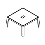 Square Shape Table (4 Persons)