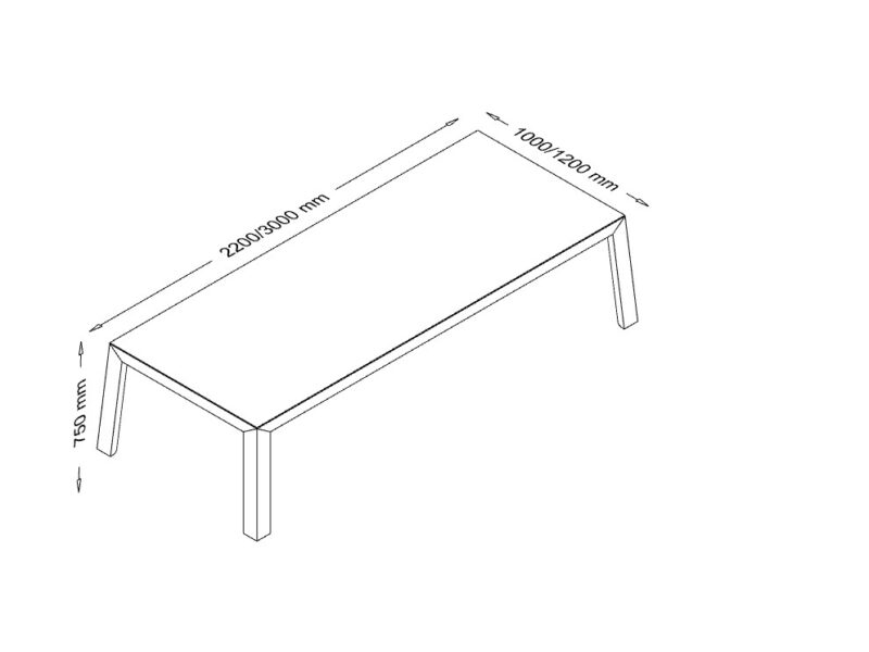 Talon 2 – Rectangular Meeting Room Table Size img