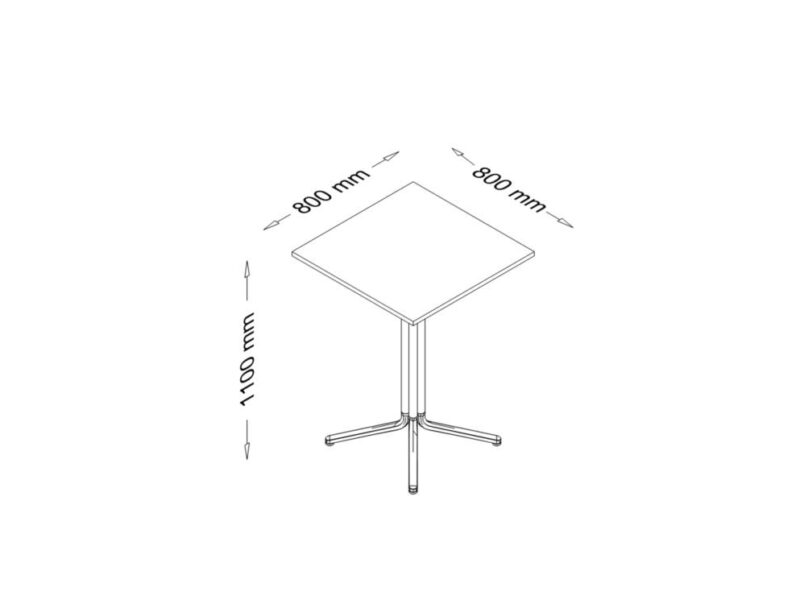 Tommy 4 – Round and Square Shape Meeting Table Dimensions iMg
