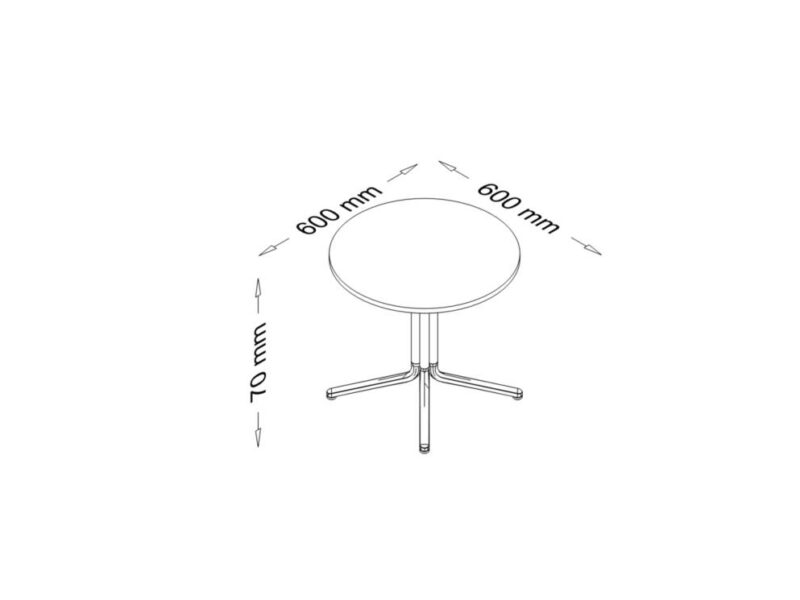 Tommy 5 – Fliptop Round Shape Meeting Table Dimensiosn Img
