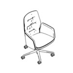 L630 x D575 x H820-920 (Upholstered Low Back)