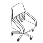 L600 x D650 x H1010/1110 ( Medium Back With Chrome 5 Wheels and Diamond Stitching )