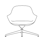 L800 x D700 x H790 (4-Star Swivel Chair)