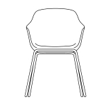 L580 x D560 x H800 mm (4 Legs Chair)