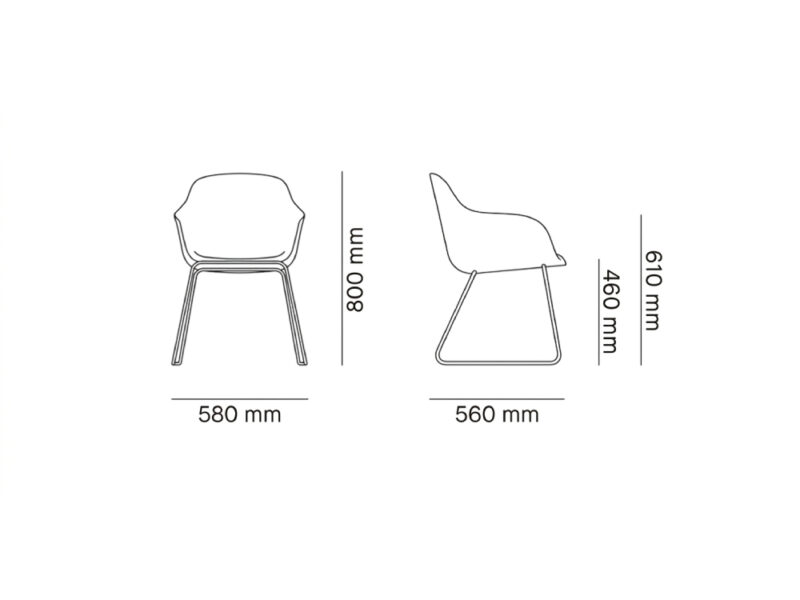 Dilmunite - Super Soft Armchair with Four and Sled Leg-Size-image Dilmunite - Super Soft Armchair with Four and Sled Leg-Size-image