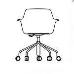L680 x D680 x H800-900 (5 Star Swivel with Gas Lift)