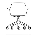 L680 x D680 x H870-770 (5 Star Swivel with Gas Lift)