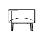 L1000 x D670 x H770 (With Table)