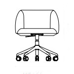 L690 x D690 x H850-730 (5 Star Swivel with Gas Lift)