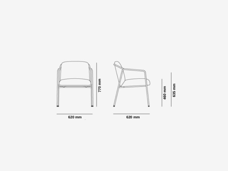 Quincy - Designer Armchair Size img