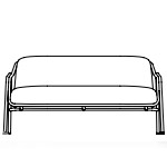 L1550 x D790 x H760 (Two Seater)