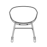 L590 x D800 x H430 mm (Rocking Frame Legs Chair)