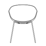L590 x D550 x H790 mm (Sled Base Chair)