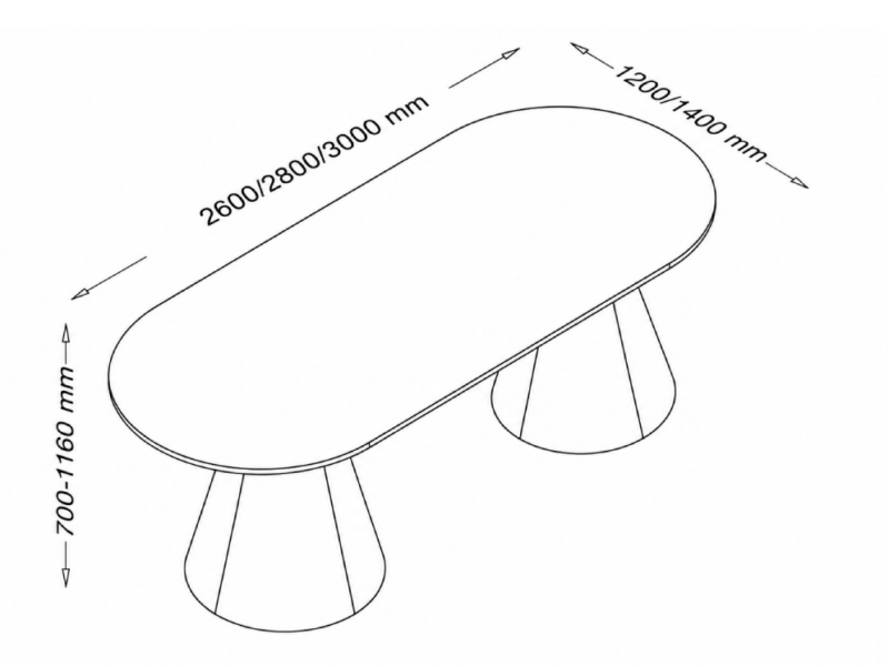 Conevia – D End Shape Meeting Table dimesstion_image