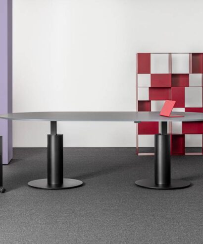 Milly 1- D End Shaped Height Adjustable Meeting Table