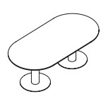 D End Shape Table (8, 10 and12 Persons)
