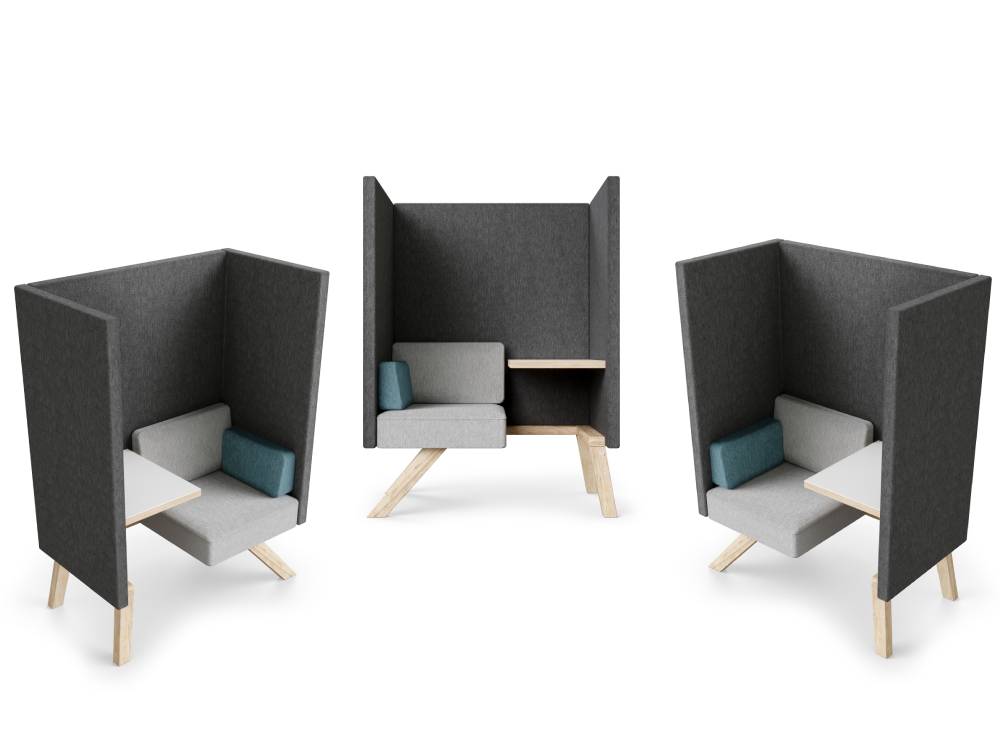 Tresto - Low, Medium and High Back Work Pod with Table 05 img Tresto Low Medium and High Back Work Pod with Table 05 img